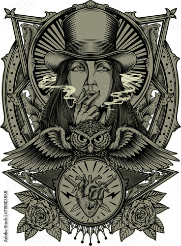 Фотография Smoking Freemason Girl