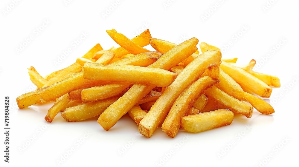 Delicious French Fries with white background. Delicious French Fries with white background.