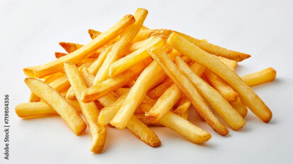 Delicious French Fries with white background. Delicious French Fries with white background.