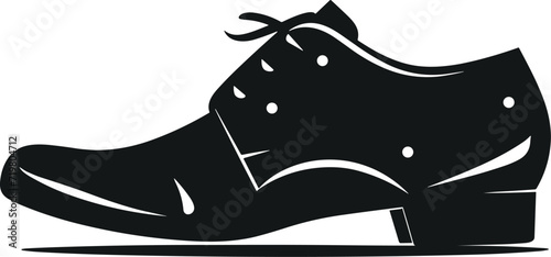 Classic Black Tap Dancing Shoes Illustration for Rhythm Enthusiasts