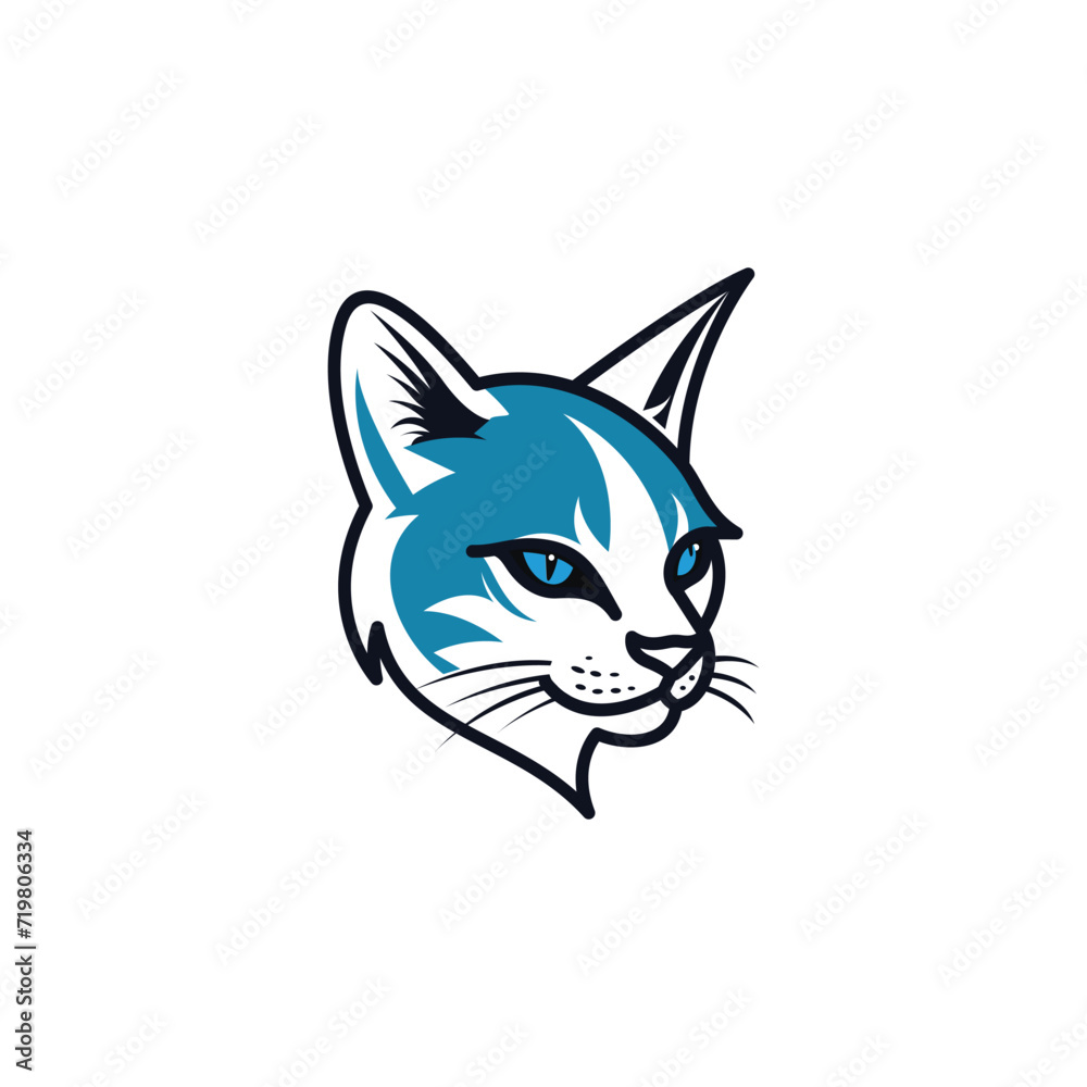 Cat Head Logo Vector Design