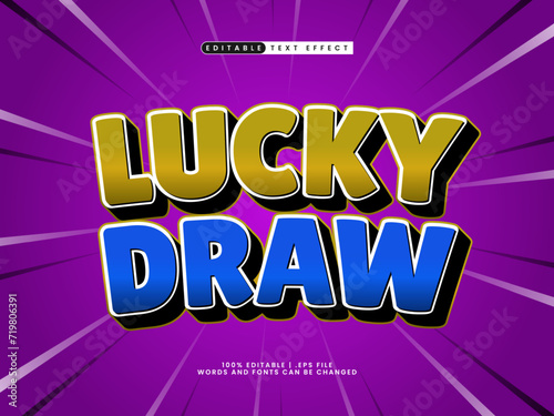 editable text effect style lucky draw