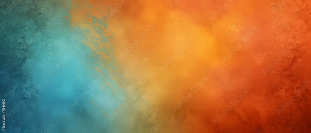 Abstract Painting of Orange, Blue, and Green