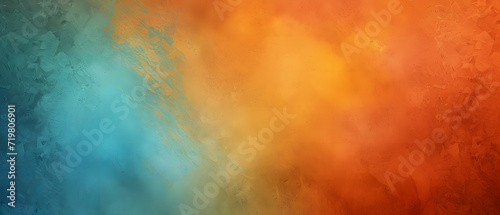 Abstract Painting of Orange, Blue, and Green