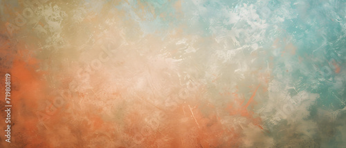 Abstract Painting Featuring Orange and Blue Colors