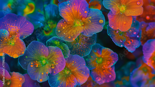 Beautiful Flowers Abstract Background  © LadyAI