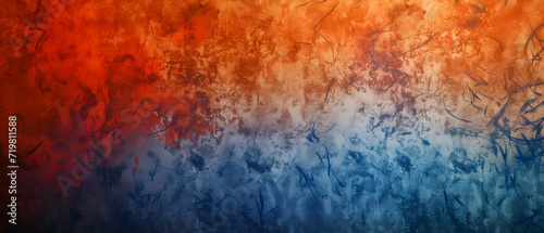 Abstract Painting With Red, Blue, and Orange Colors