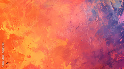 Abstract Painting of Orange and Pink Colors