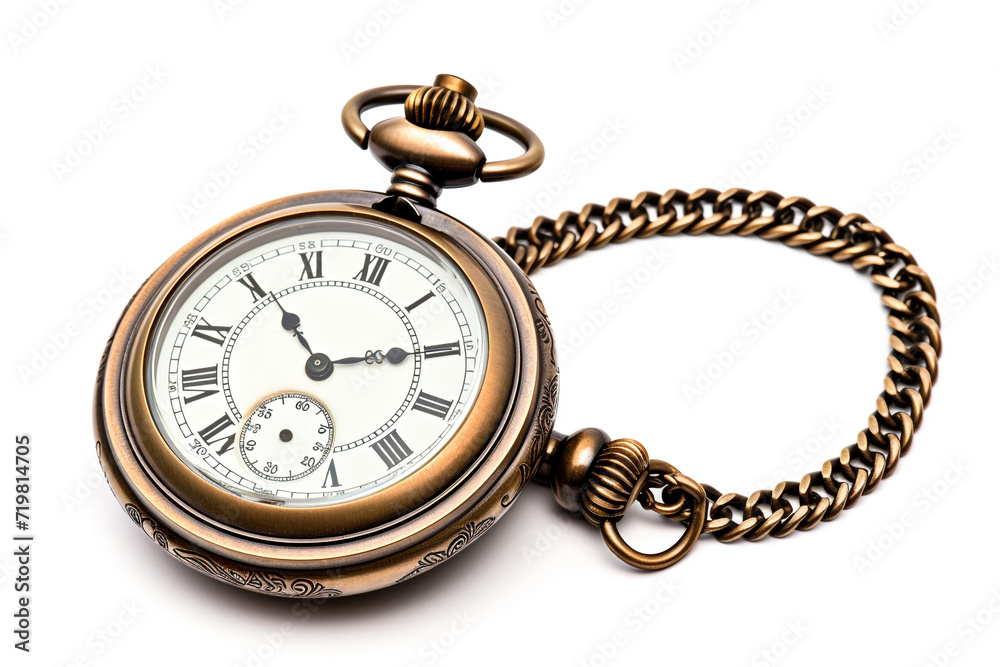 antique pocket watch isolated on white background antique pocket watch isolated on white background