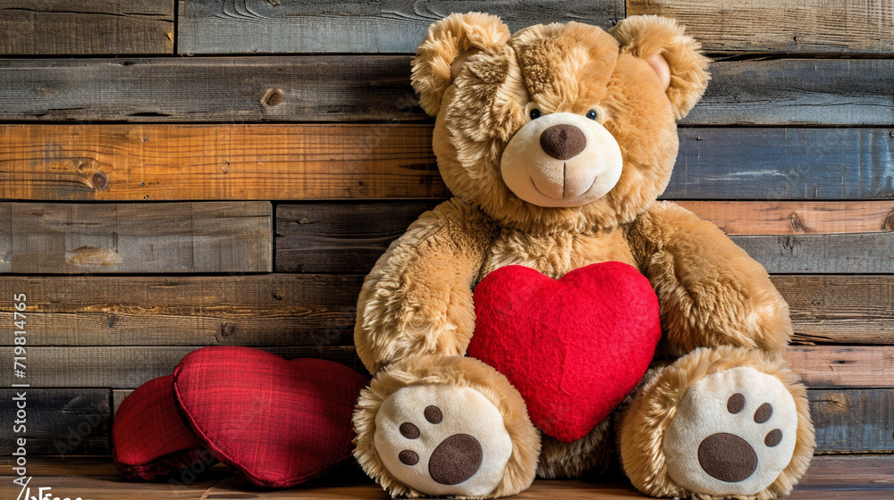 Obraz premium teddy bear with heart