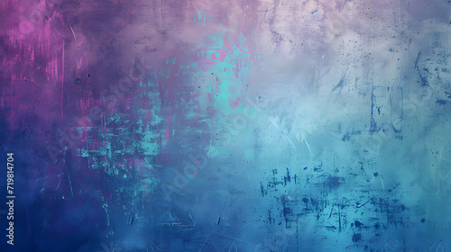 Vibrant Blue and Pink Wall Covered in Layers of Paint