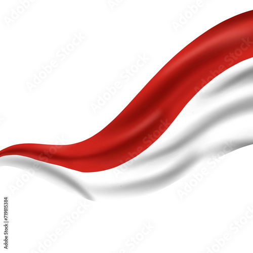 Indonesian Red white Waving Flag photo