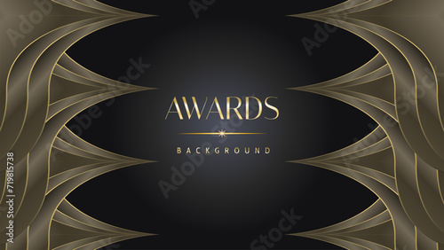 Black gold royal awards graphics background lines sparkle elegant shine modern glitter template luxury premium corporate abstract design.