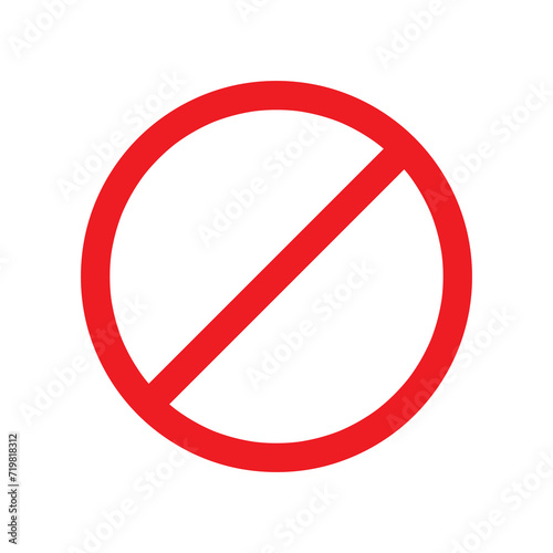Not Allowed Icon, stop simbol simple illustration on white background..eps