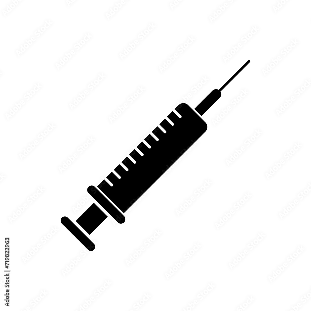 Syringe icon. simple flat Syringe icon design medicine sign on white background..eps Syringe icon. simple flat Syringe icon design medicine sign on white background..eps