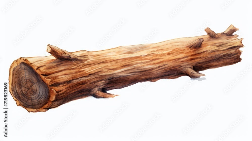 A wood themed clipart in a watercolor style, white background. A wood themed clipart in a watercolor style, white background.