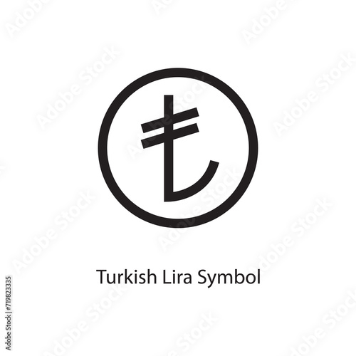 Turkish Lira Symbol icon. simple flat Turkish Lira Symbol icon on white background..eps