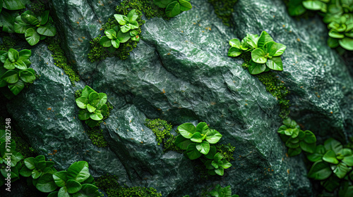 Emerald with the texture of green moss a texture that creates the impression of green moss on the surface of the emera