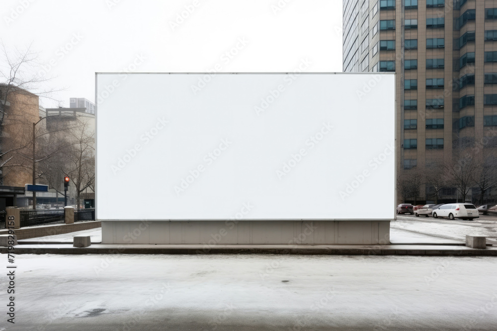 Poster white empty city business board street advertise billboard blank banner