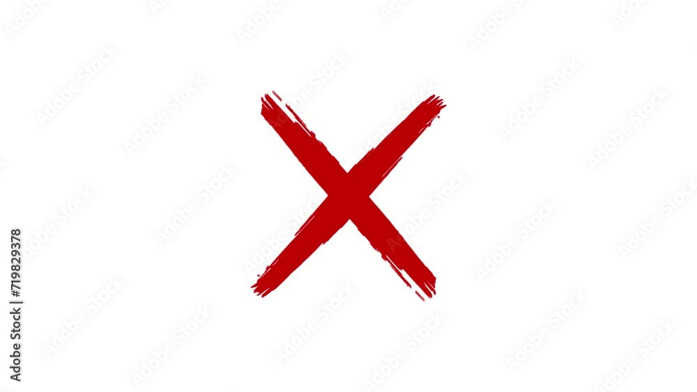 red cross mark symbol of cancel, deny, wrong or incorrect in motion graphic animation on white background red cross mark symbol of cancel, deny, wrong or incorrect in motion graphic animation on white background