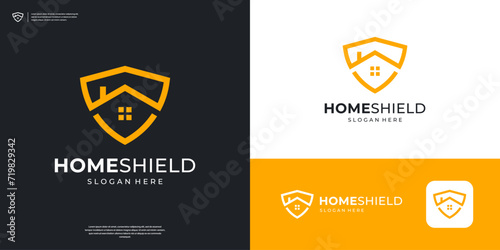 Home shield logo design template