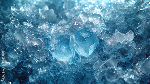 Ice with large geometric shapes large and clear forms that form geometric patterns on ic