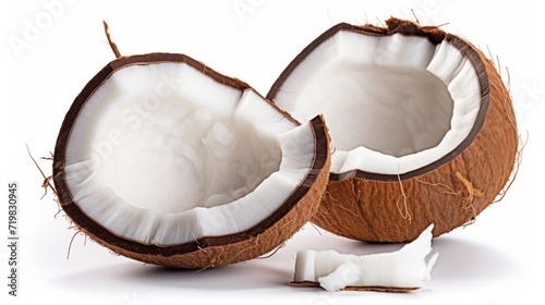 Coconut isolated on white background. Neural network AI generated art © mehaniq41