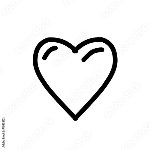 ikon garis jantung / Love Paket piktogram sederhana. Ilustrasi vektor stroke pada latar belakang putih. Modern ikon gaya garis besar koleksi.