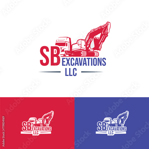 Excavator Contractor Logo