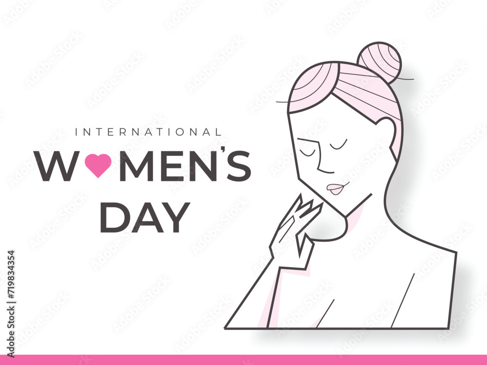International women's day vector. Happy Womens day Greeting Card International women's day vector. Happy Womens day Greeting Card