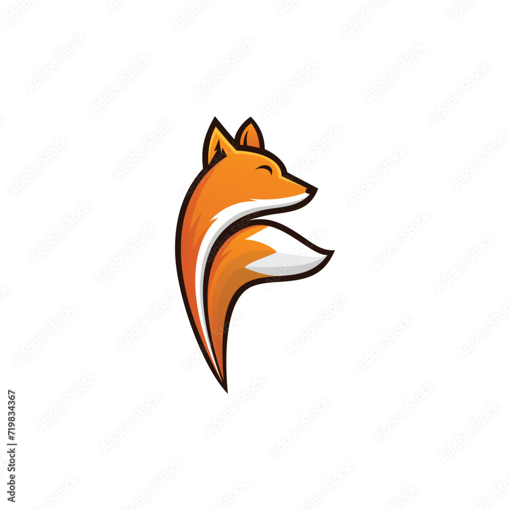 Obraz premium Illustration Cute Fox Mascot Logo
