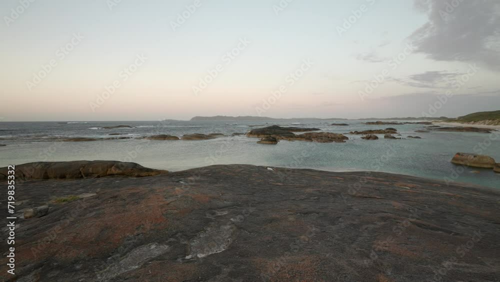 Looking out over Green's pool at sunrise from atop the granite outcrop between Green's Pool and Elephant Rocks. Looking out over Green's pool at sunrise from atop the granite outcrop between Green's Pool and Elephant Rocks.