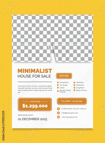 Minimalist House For Sale Design Poster