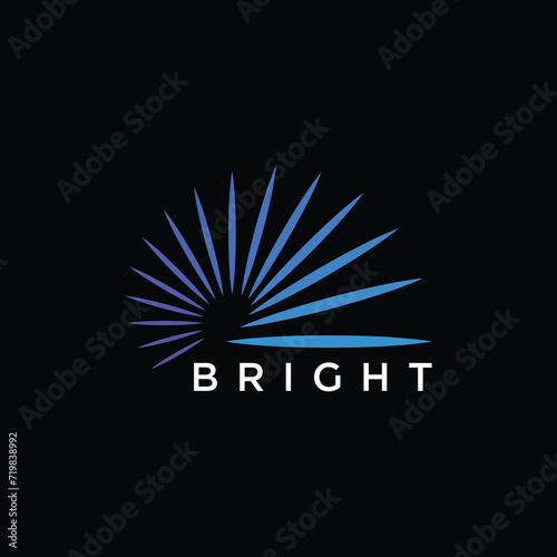 Light logo with abstract and simple design for brand identity