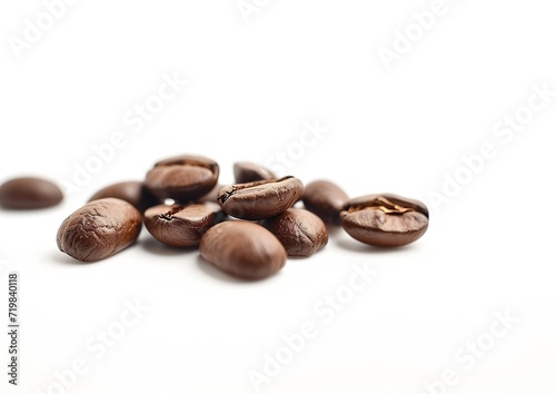 Coffee beans. Isolated on a white background. : Generative AI