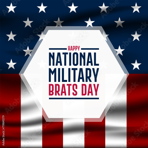 National Military Brats Day Background Vector Illustration