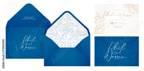 Set of wedding invitation cards with floral ornamental retro abstract isolated backgrounds Vector template for laser cutting, greetings cards templates, Stationery, Layout prints material label papers