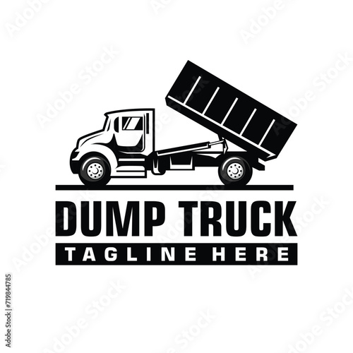 Dump Truck Logo Design. Simple and Modern. Vector illustration