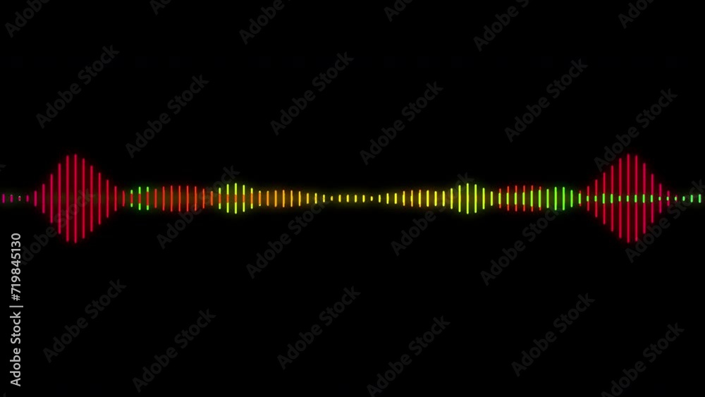 4k abstract music sound wave or audio wavefrom isolated on black background.Line digital minimalist voice and soundtrack. 4k abstract music sound wave or audio wavefrom isolated on black background.Line digital minimalist voice and soundtrack.