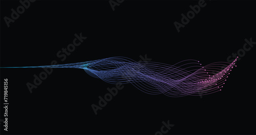 abstract background line network wave energy