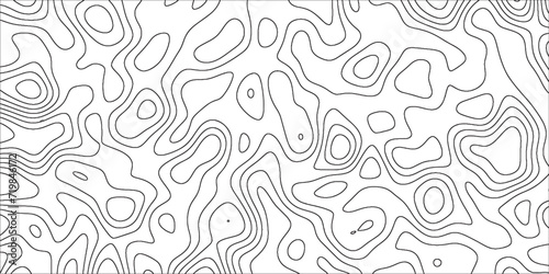 Topographic map background with geographic line map with elevation assignments.Modern design with White topographic wavy pattern design. Paper Texture Imitation of a Geographical map shades .