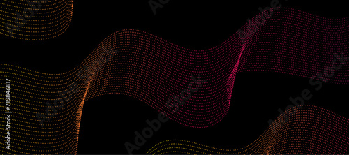 Abstract colorful wave circle line on transparent background modern stream wave and wave curve round lines background. Vector business Illustration pattern of lines in transparent background	