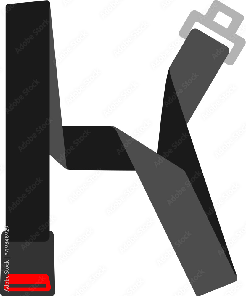 Seatbelt Letter Alphabet Vector K Seatbelt Letter Alphabet Vector K