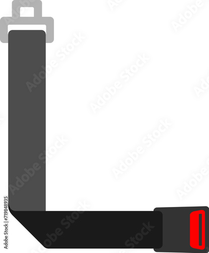 Seatbelt Letter Alphabet Vector L