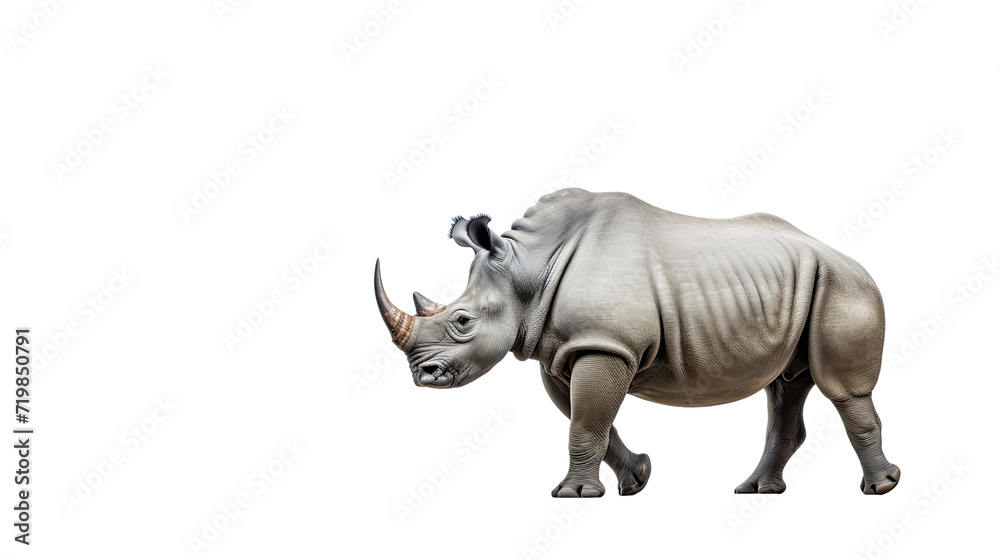 Fototapeta premium Rhino isolated on a transparent background