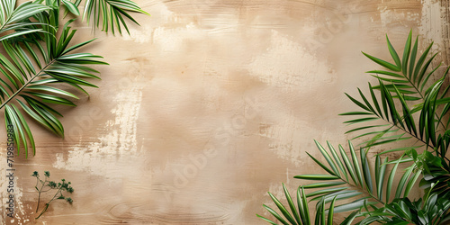 Top view of wood or plywood for backdrop  light wooden table with nature pattern and color  abstract background  Generative Ai