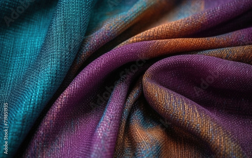 Colorful fabric close-up,created with Generative AI tecnology. 