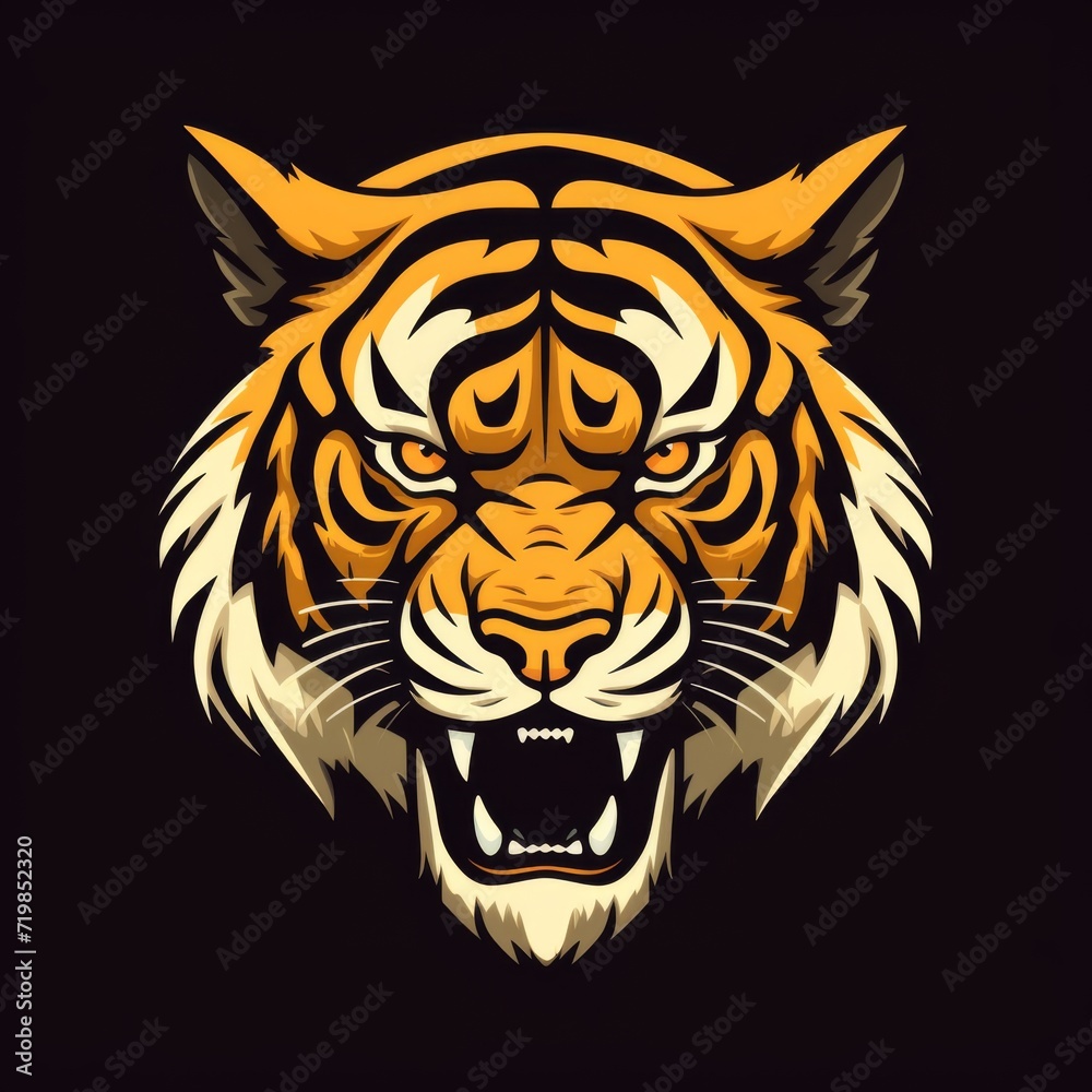Obraz premium tiger logo with a tiger head design