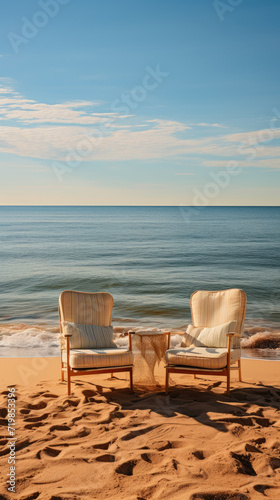 Seaside Relaxation  Soft light  Leading lines  Tranquility  Lounge chair  Couples retreat