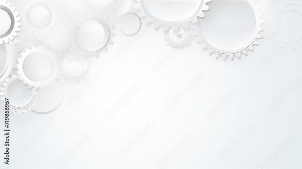 Abstract techno gear background with geometric colorful gear wheels. Space for gear text. Vector gears modern mechanism industrial . Technology gears